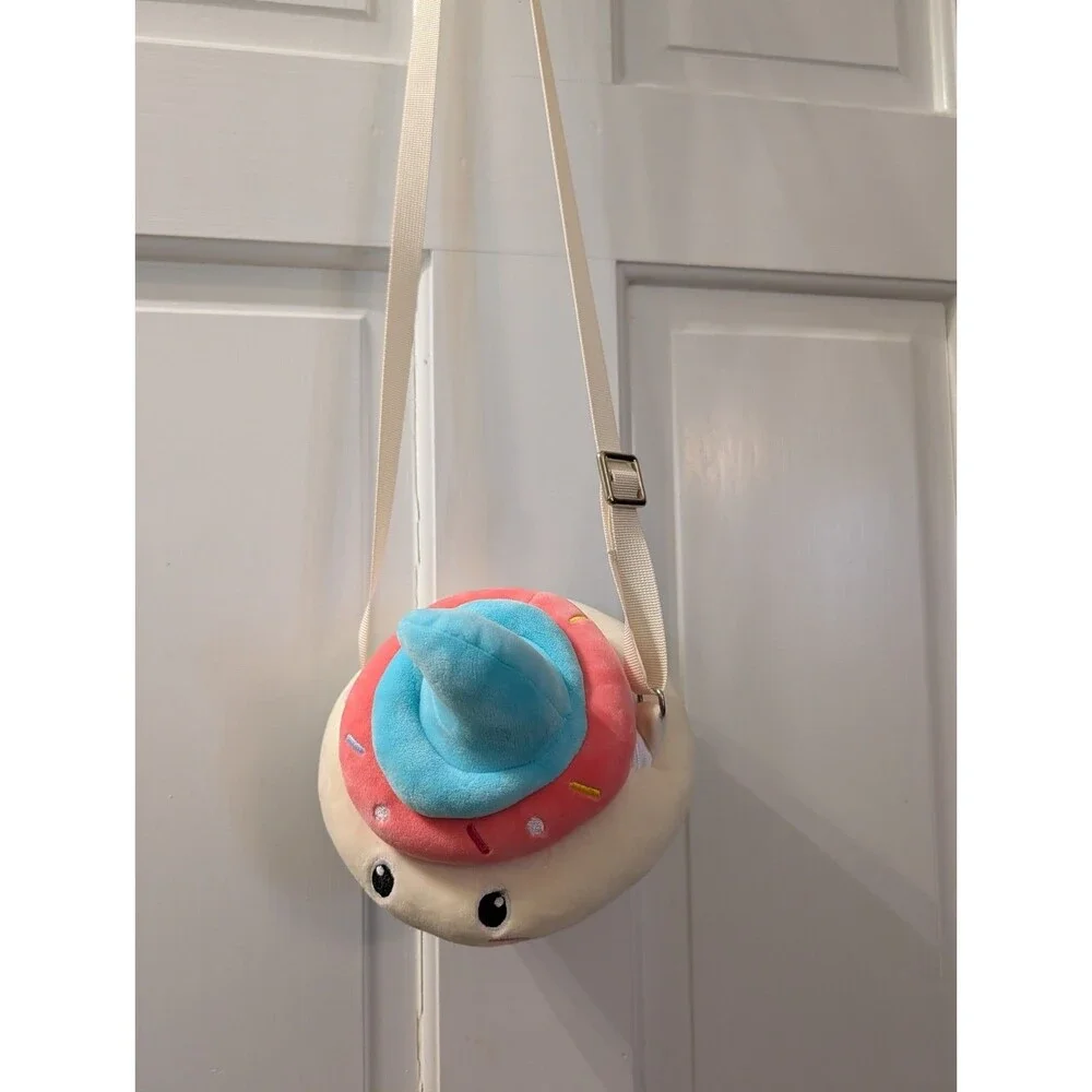 Squishmallows Plush Donut Wizard Hat Crossbody Purse Bag Linzy Toys Cute Kids